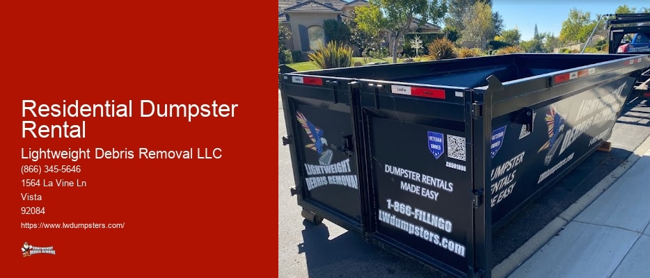 Residential Dumpster Rental