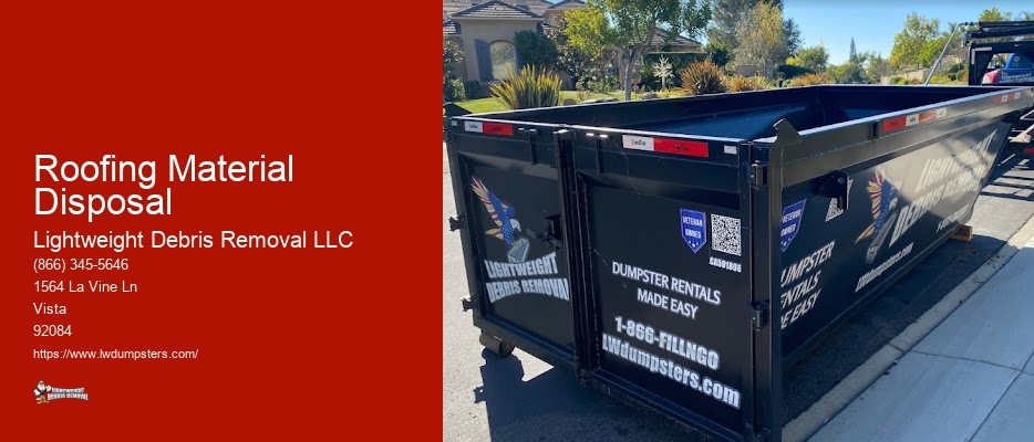 Roofing Material Disposal